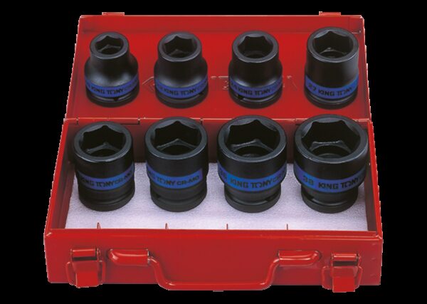 Caja de vasos de impacto 3/4" métricos - 8 piezas