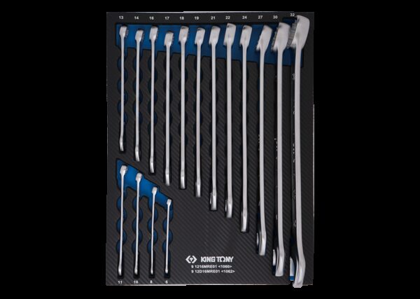 Bandeja EVAWAVE de llaves combinadas métricas (I-beam) - 16 piezas