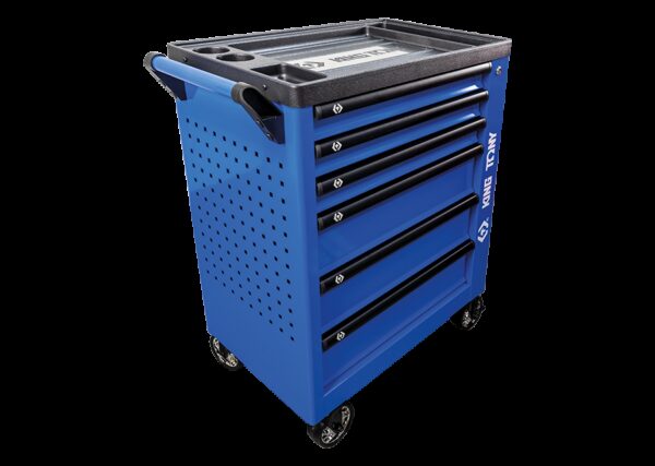 Carro para taller BASIC azul - 6 cajones